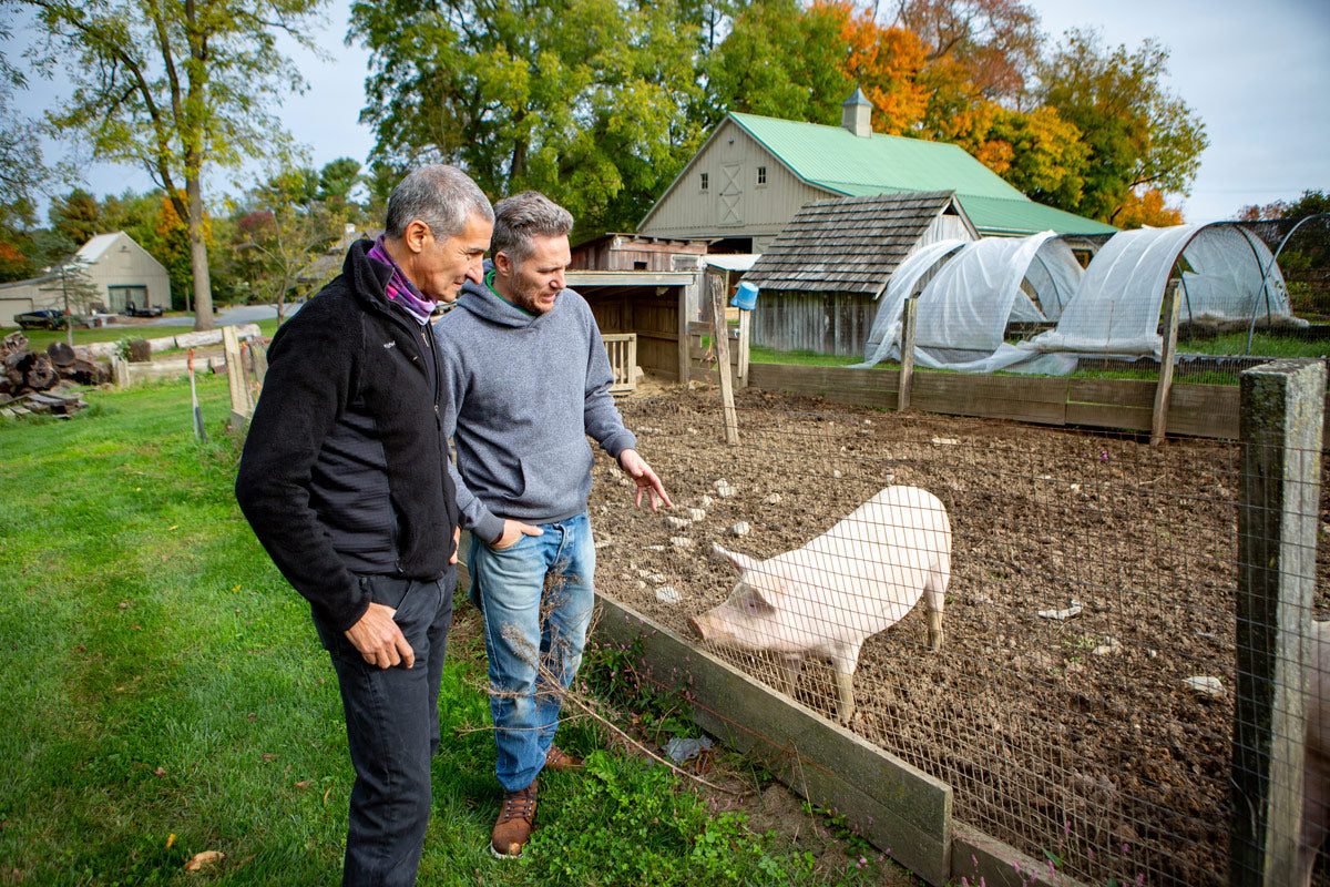 Seth and Spike at the farm